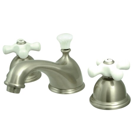 Kingston Brass KS3968PX 8" Widespread Bathroom Faucet, Brushed Nickel KS3968PX